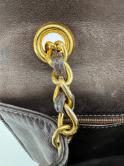 Chanel Brown Quilted Chain Shoulder Bag