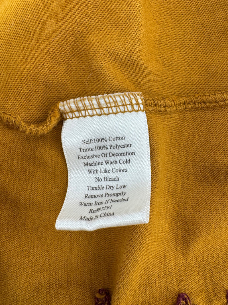 JW Los Angeles Yellow Embroidered Cardigan Size SM