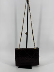 Chanel Brown Quilted Chain Shoulder Bag