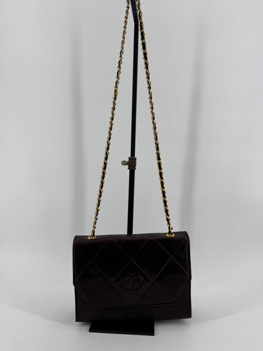 Chanel Brown Quilted Chain Shoulder Bag