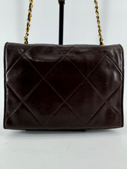 Chanel Brown Quilted Chain Shoulder Bag