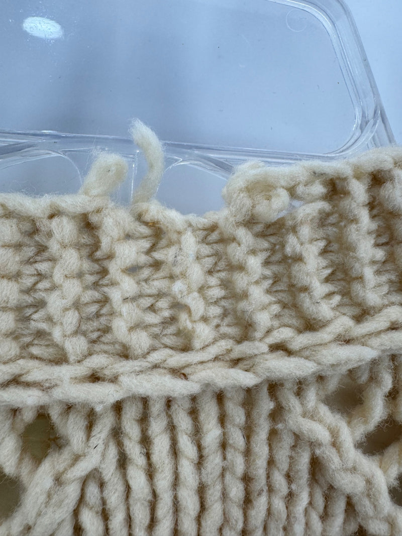 Unbranded Cream Knit Long Cardigan Size LG