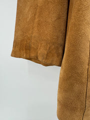 Marc New York Brown Suede Button Up Coat Size LG