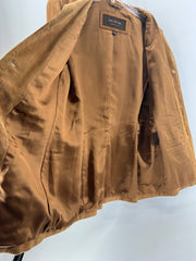 Marc New York Brown Suede Button Up Coat Size LG