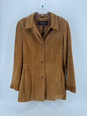 Marc New York Brown Suede Button Up Coat Size LG