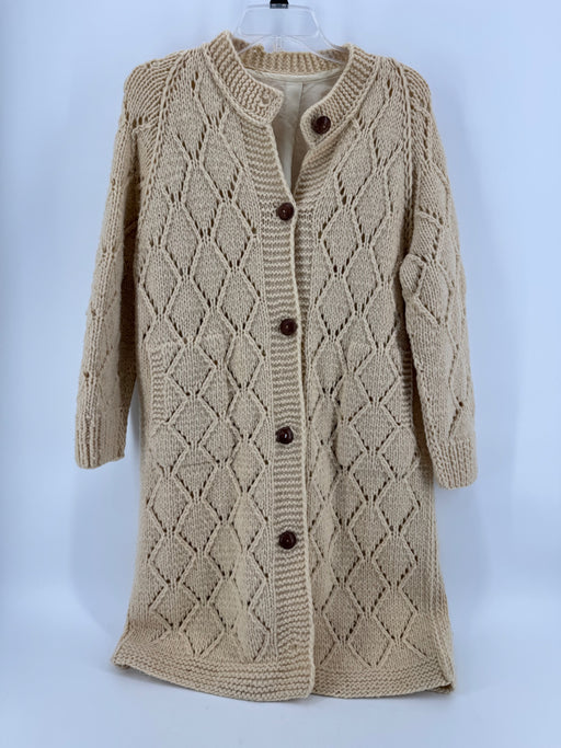 Unbranded Cream Knit Long Cardigan Size LG