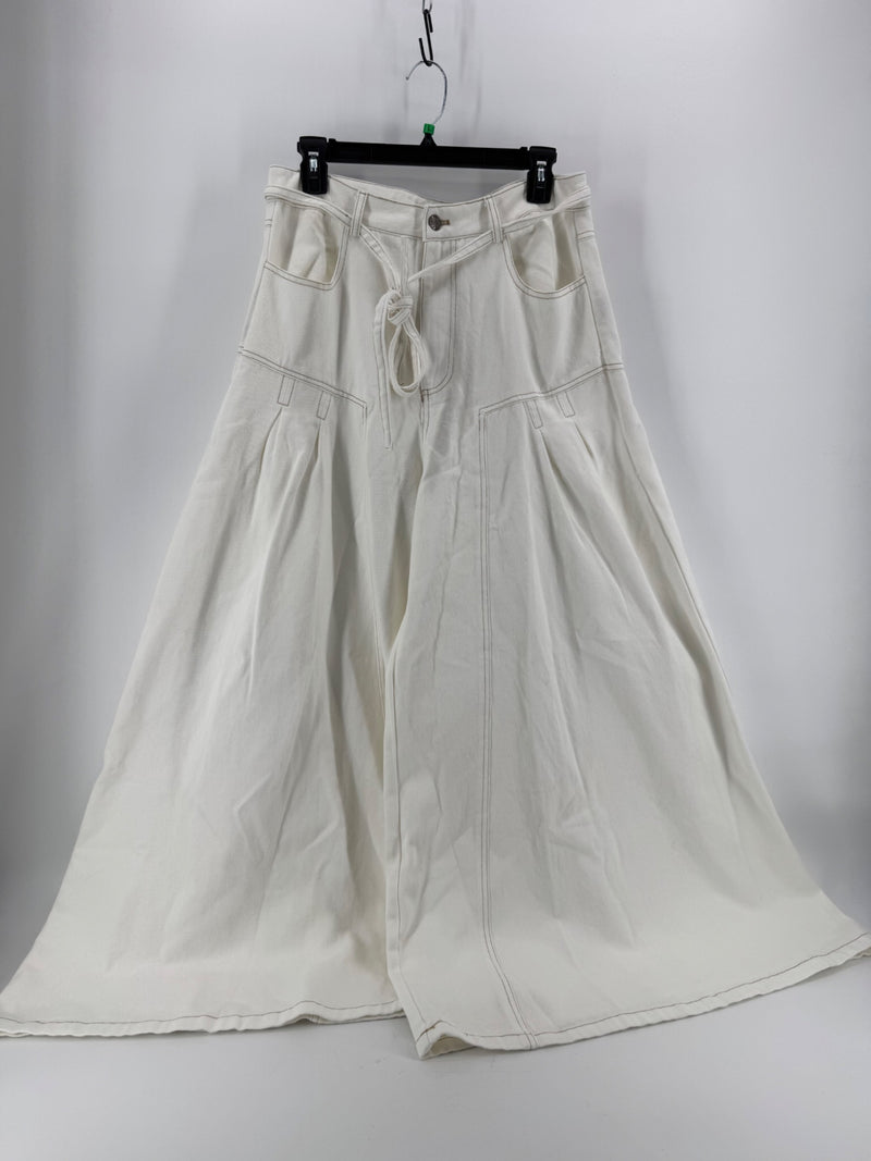 Freemarket White Wide Leg Pants Size LG