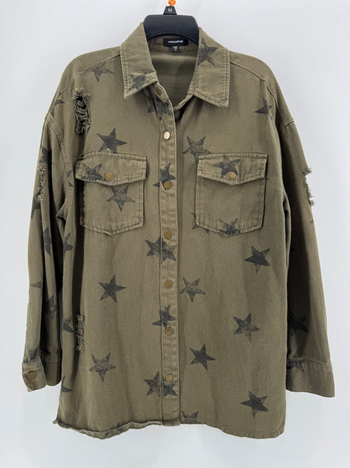Mittoshop Olive Star Printed Jacket