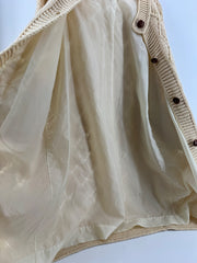 Unbranded Cream Knit Long Cardigan Size LG