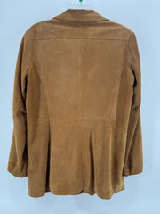Marc New York Brown Suede Button Up Coat Size LG