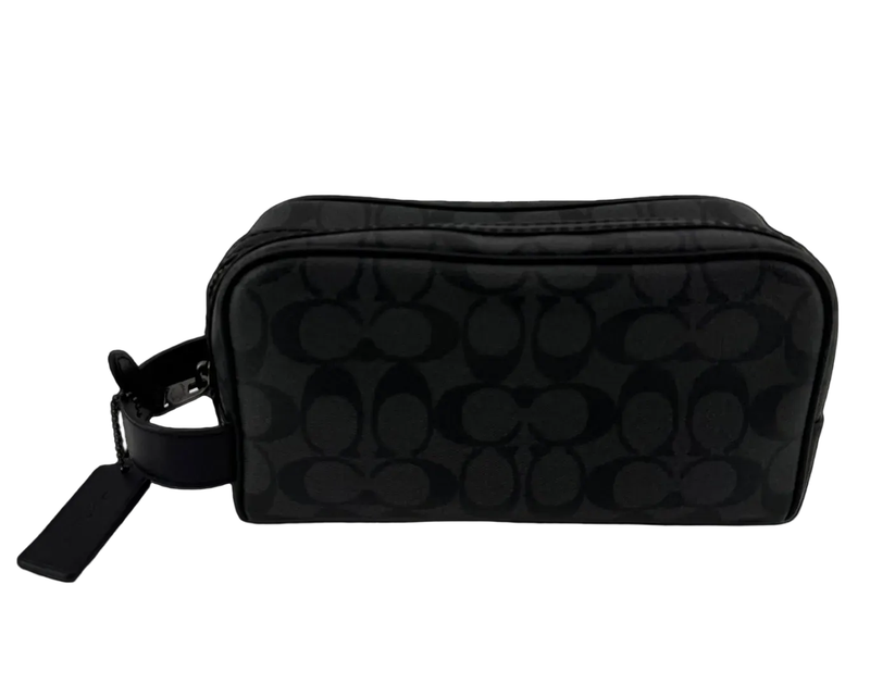 Coach Black Monogram Accessory Bag Size Small