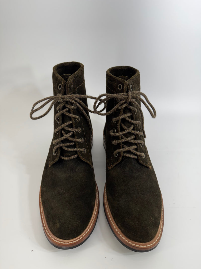 Nisolo Olive Suede Boots Size 9