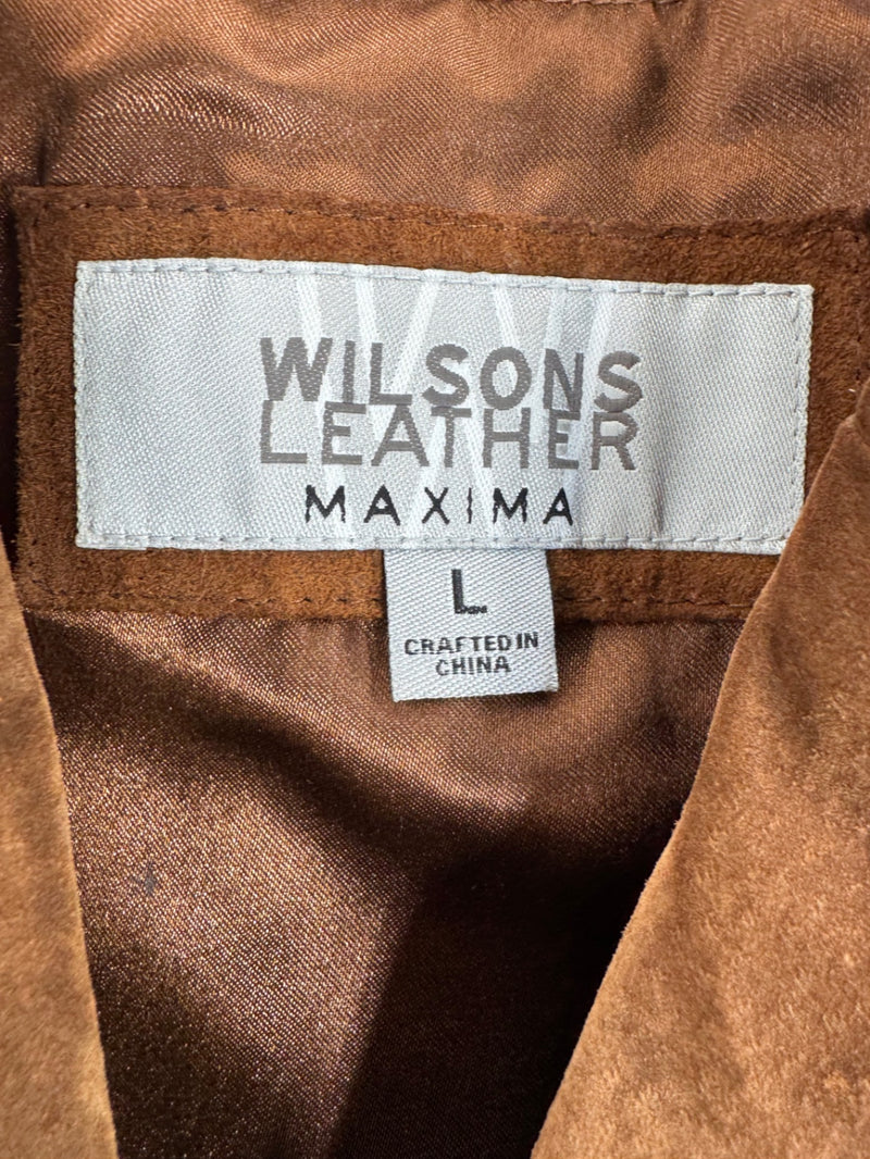 Wilsons Leather Maxima Trench Coat Size LG