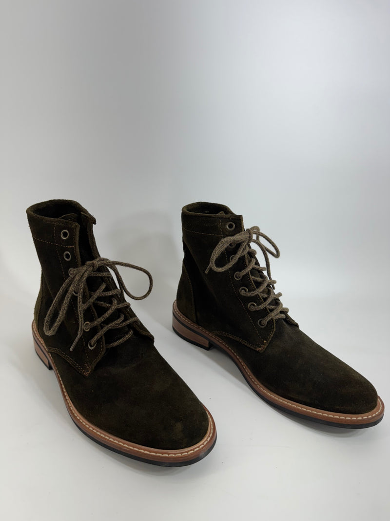 Nisolo Olive Suede Boots Size 9