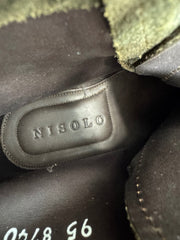 Nisolo Olive Suede Boots Size 9