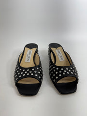 Jimmy Choo Jynx 45 Crystal Leather Mules Size 36