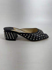 Jimmy Choo Jynx 45 Crystal Leather Mules Size 36