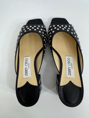 Jimmy Choo Jynx 45 Crystal Leather Mules Size 36