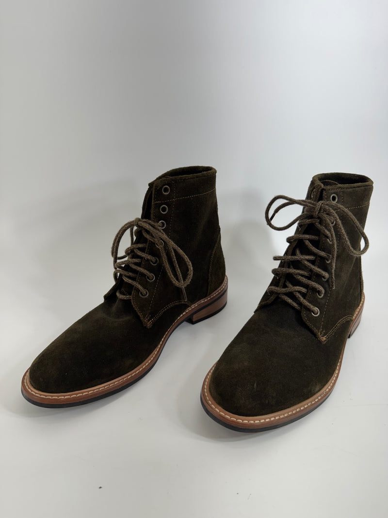 Nisolo Olive Suede Boots Size 9
