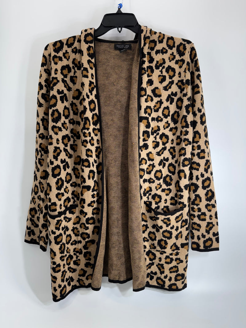 Rachel Zoe Leopard Print Cardigan Size XL