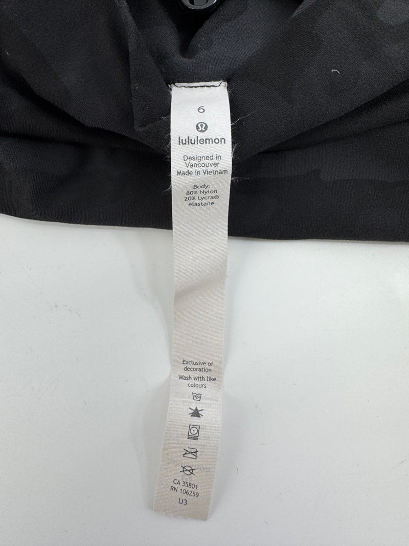 Lululemon Black Camo Athletic Top