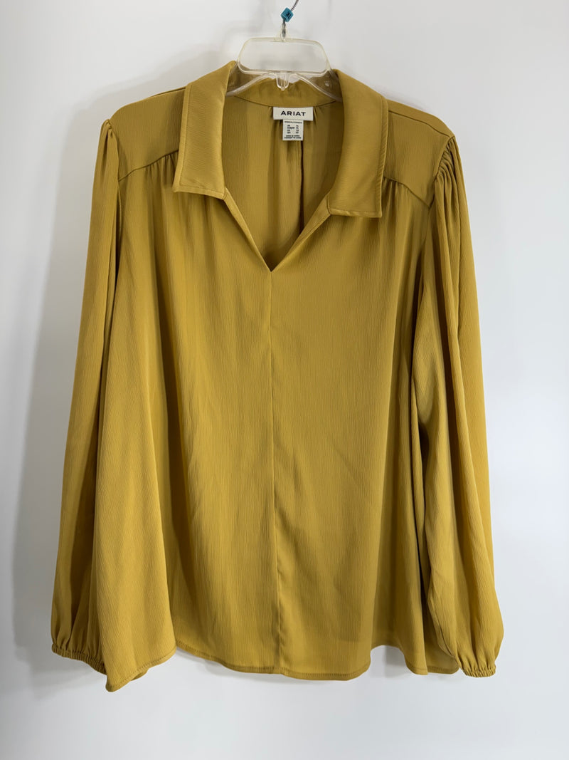 Ariat Yellow Long Sleeve Top Size XL