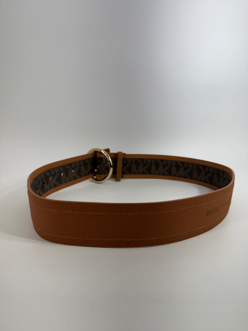 Michael Kors Monogram Leather Belt