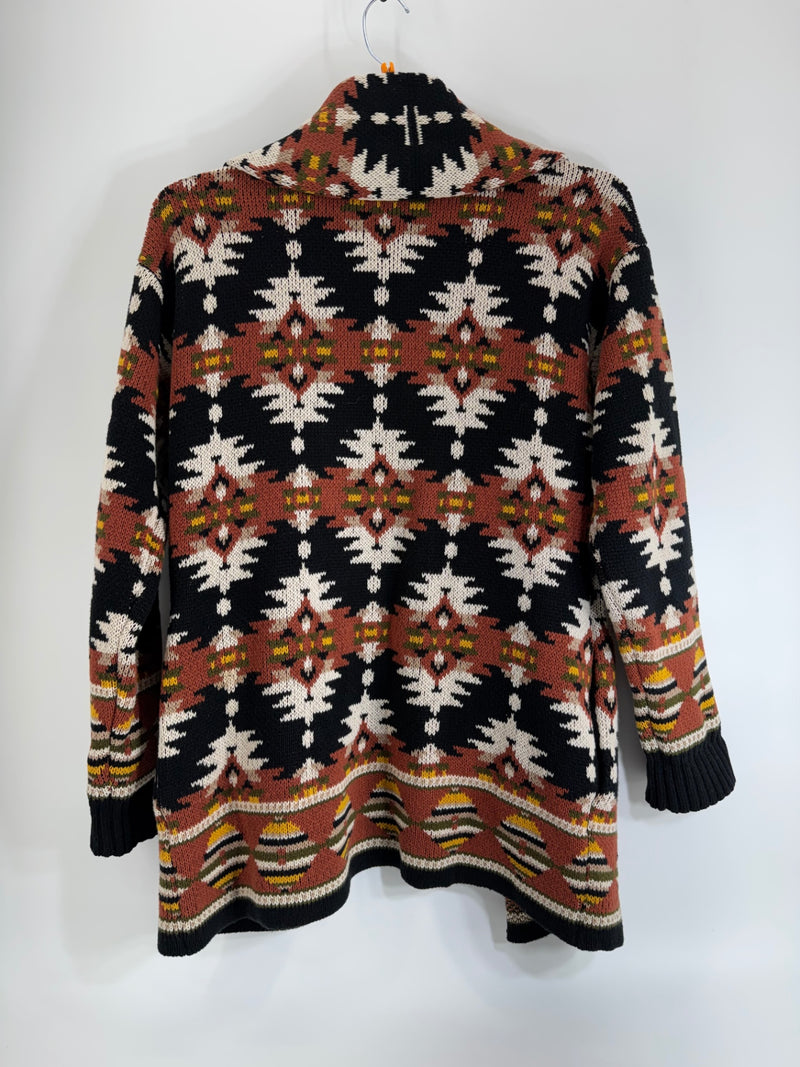 Lucky Brand Geometric Knit Cardigan