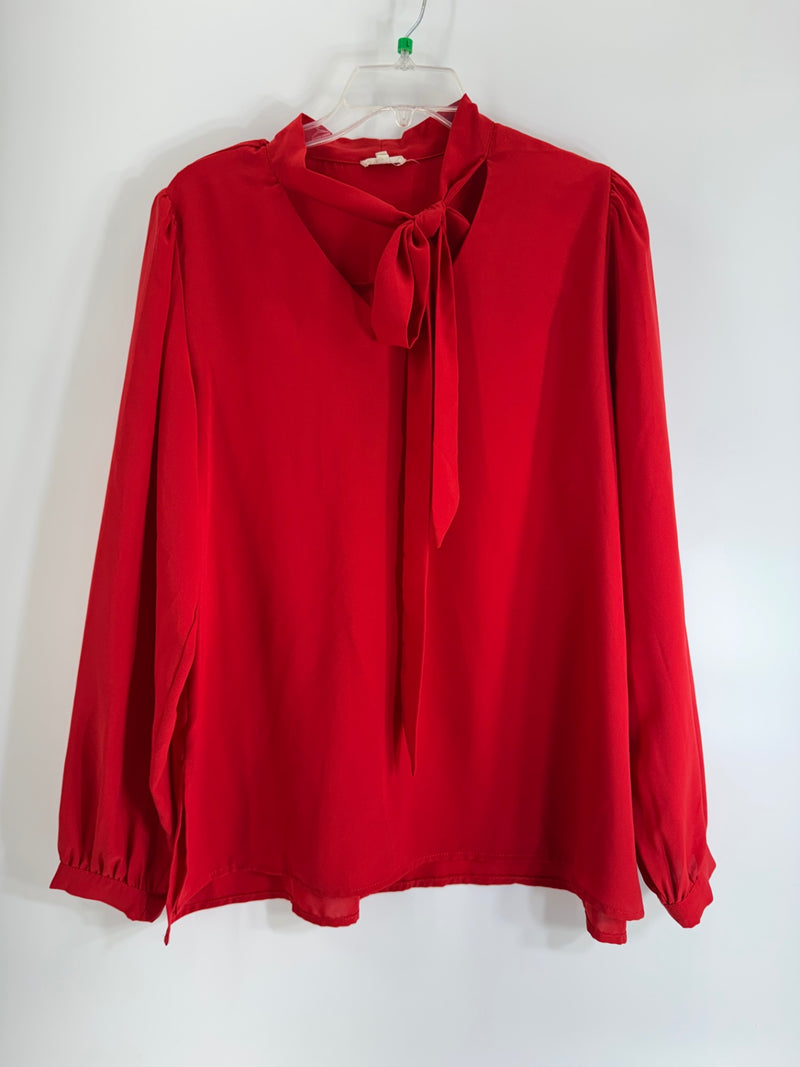 JODIFL Red Long Sleeve Top Size LG