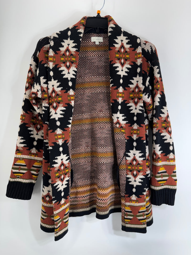 Lucky Brand Geometric Knit Cardigan