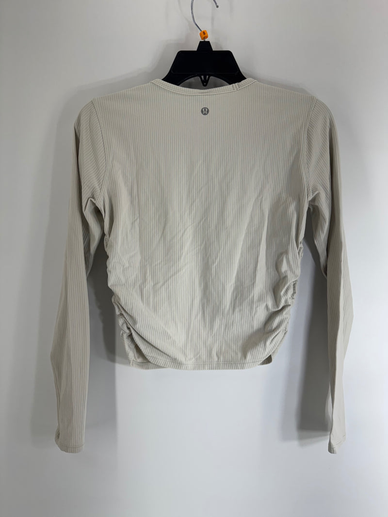 Lululemon White Ruched Athletic Top