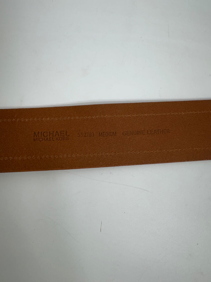 Michael Kors Monogram Leather Belt