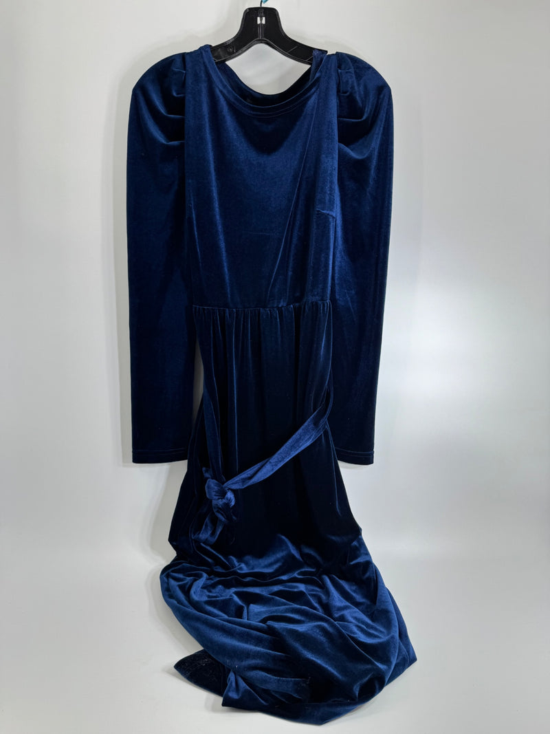 Zesica Blue Velvet Maxi Dress Size XL