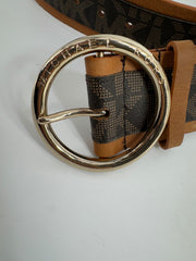 Michael Kors Monogram Leather Belt