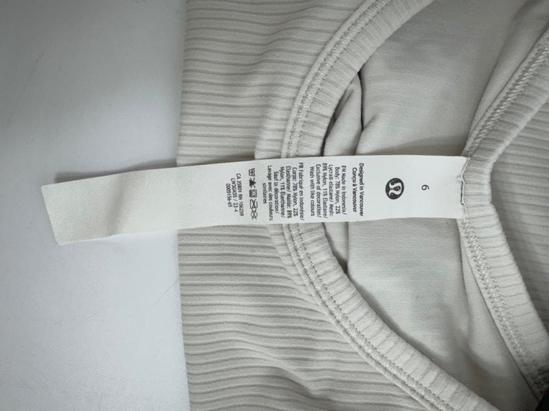 Lululemon White Ruched Athletic Top