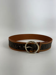 Michael Kors Monogram Leather Belt