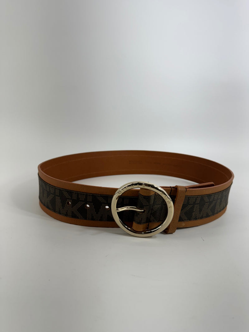 Michael Kors Monogram Leather Belt