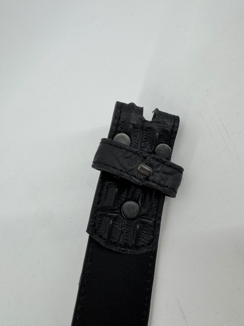 Unbranded Black Bovine Leather Belt Size 32