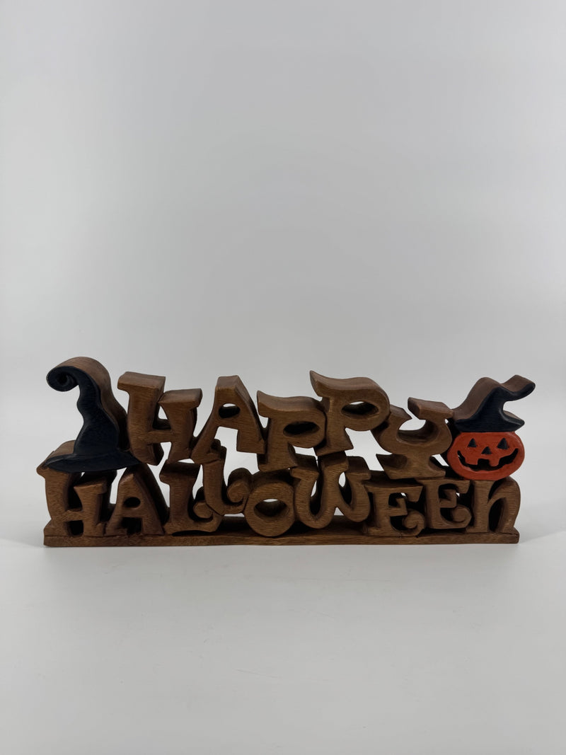 Unbranded Happy Halloween Wooden Sign