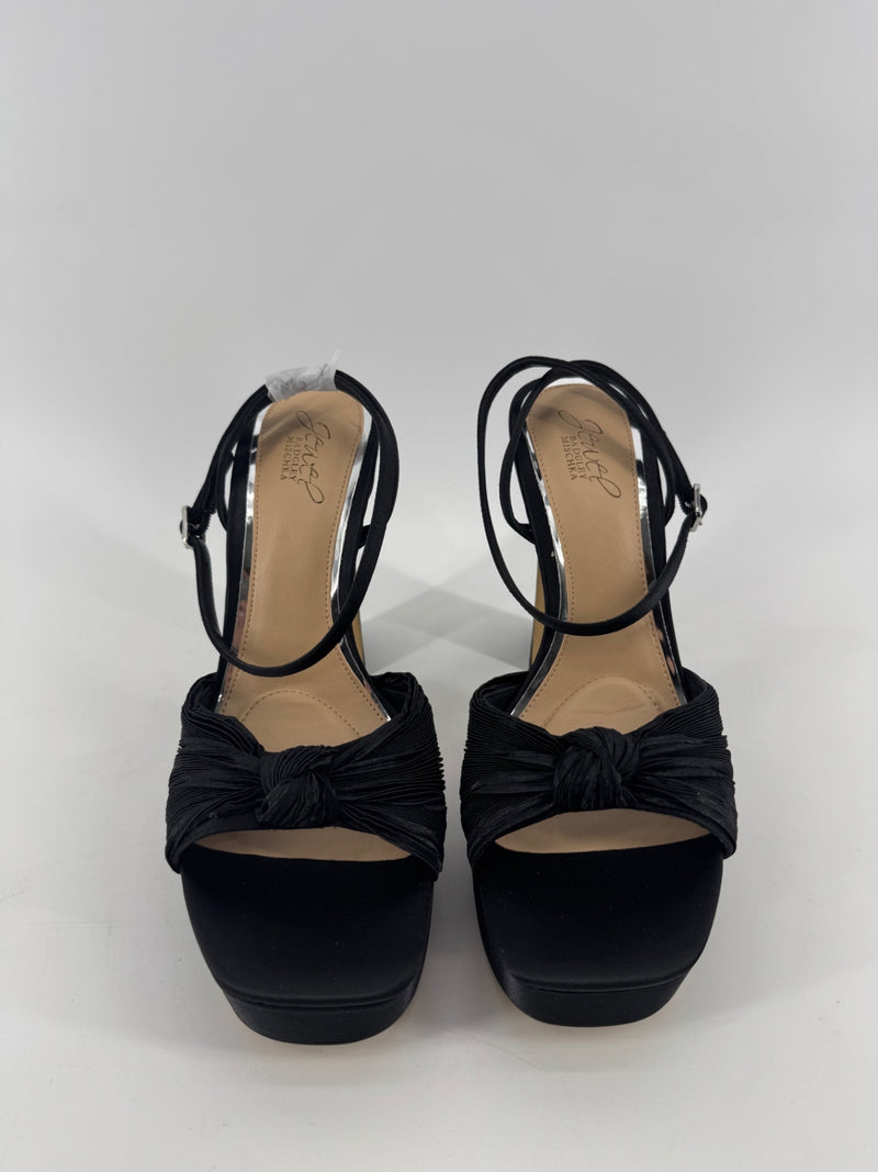 Jewel Badgley Mischka Black Platform Heels Size 9.5