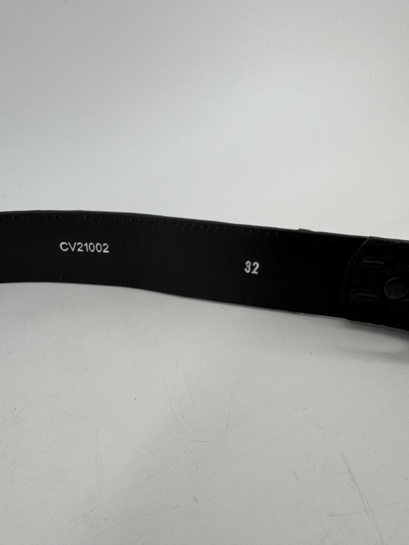 Unbranded Black Bovine Leather Belt Size 32
