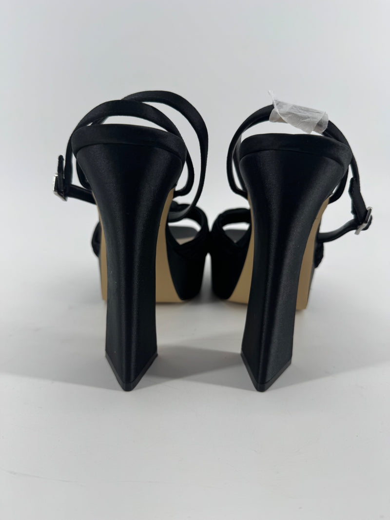 Jewel Badgley Mischka Black Platform Heels Size 9.5