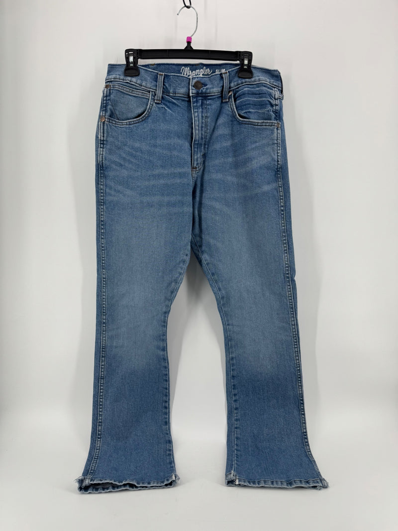 Wrangler Slim Boot Blue Jeans Size 34