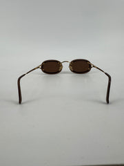 Christian Dior Vintage Brown/Gold Round Sunglasses