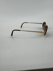 Christian Dior Vintage Brown/Gold Round Sunglasses
