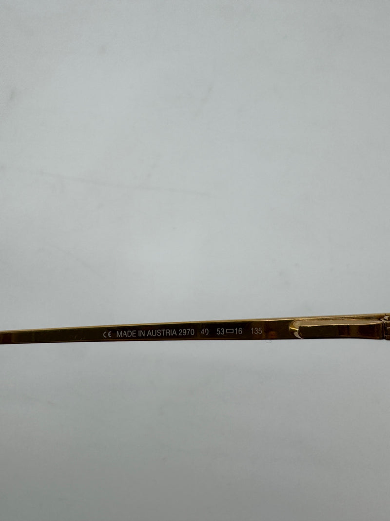 Christian Dior Vintage Brown/Gold Round Sunglasses