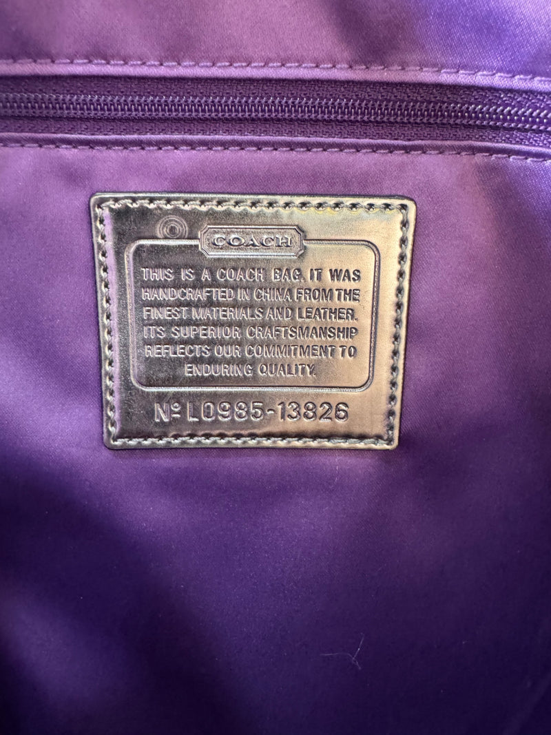 Coach Poppy Signature Glam Tote with Wristlet