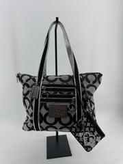 Coach Poppy Signature Glam Tote with Wristlet