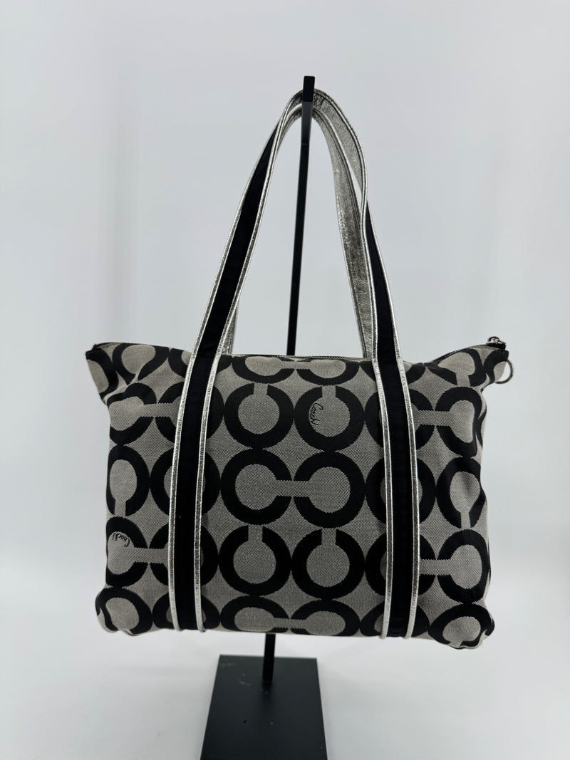 Coach Poppy Signature Glam Tote with Wristlet