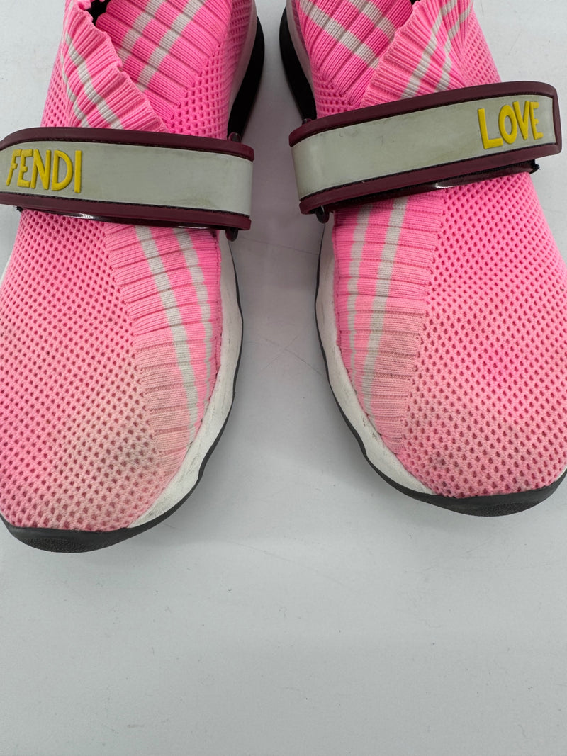 Fendi Rockoko Fendi Love Knit Sneakers Size 36